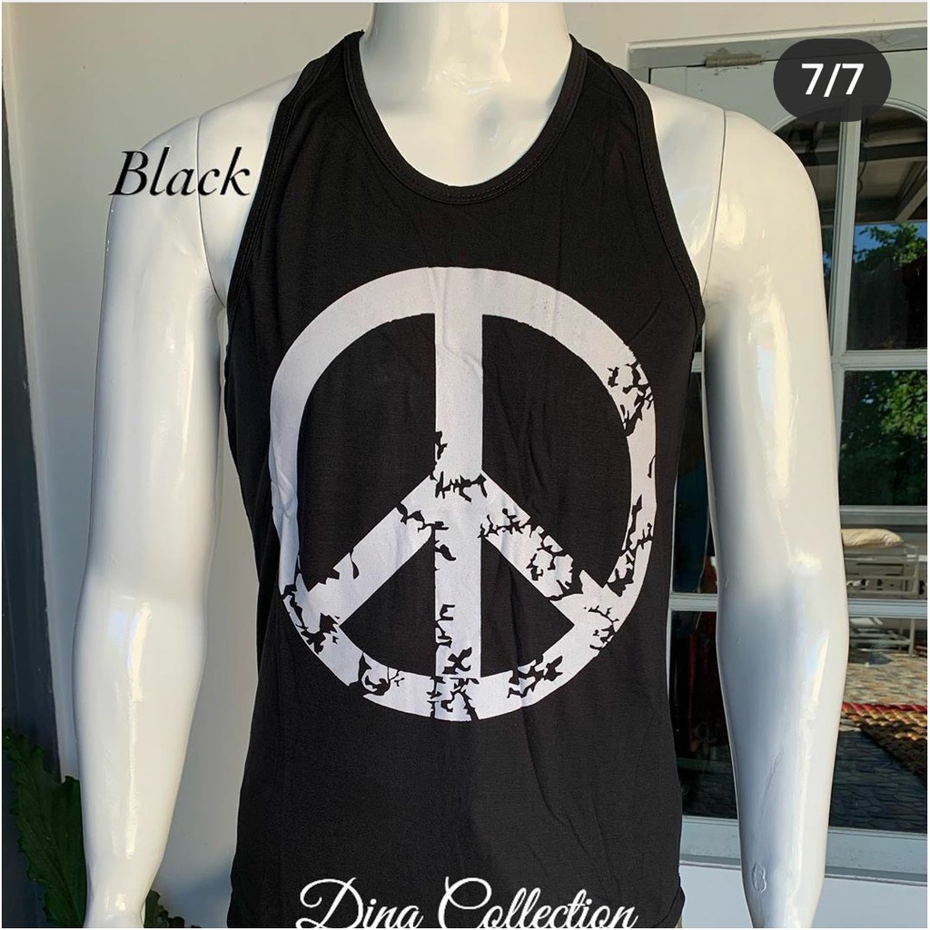 Baju Singlet Peace Kaos Oblong Bali