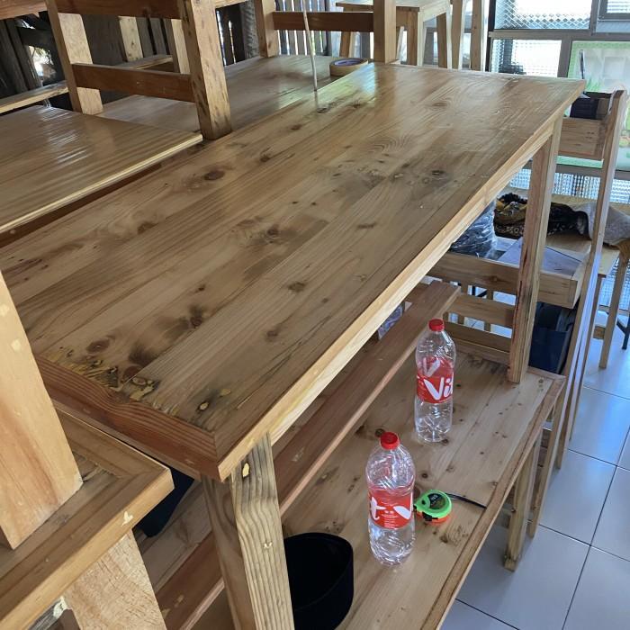 meja kayu jati belanda