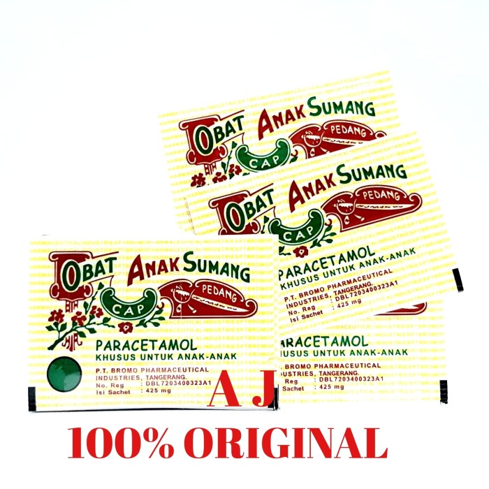 OBAT ANAK SUMANG CAP PEDANG - ISI 20 SACHET KHASIAT JOSS