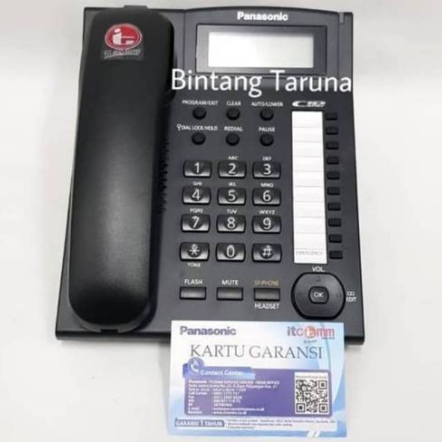 Telepon Kabel Panasonic KX-TS885ND Pesawat Telepon Panasonic KX-TS885 Telfon Rumah (Hitam)