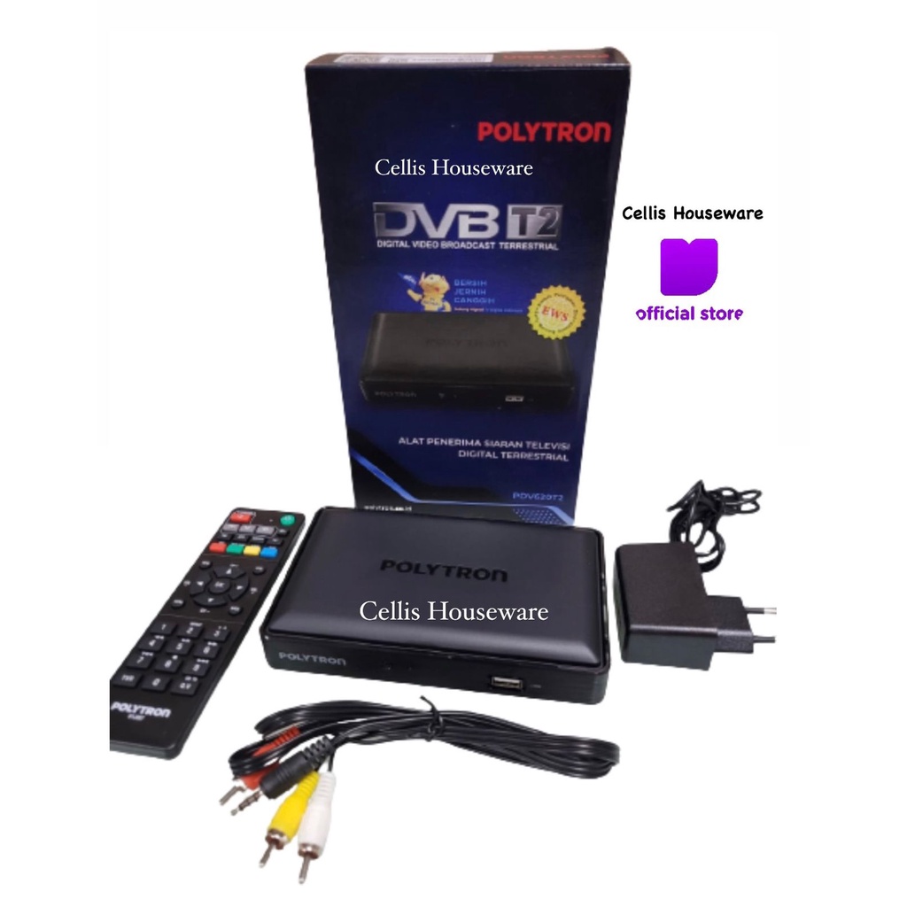 Polytron PDV 620T2/PDV 600T2 STB Set Top Box DVB T2 Receiver Tv Digital