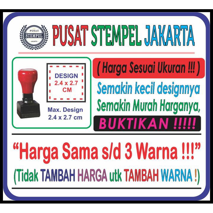 

Buruan Beli Stempel Warna Persegi Ukuran 27 X 30 Mm ( Stempel Flash )