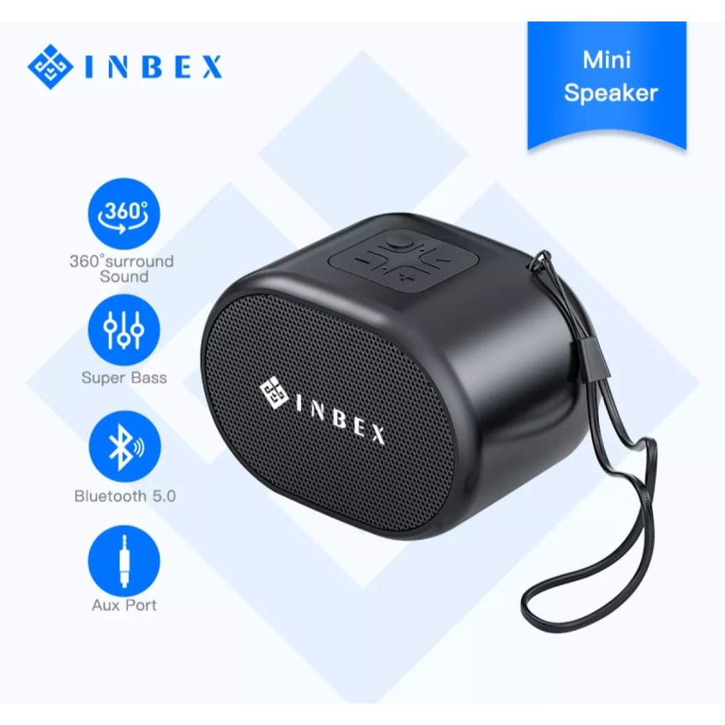 INBEX Mini Bluetooth Speaker/Portable Wireless Speaker with HD Sound/18-Hour Playtime Speaker Inbex
