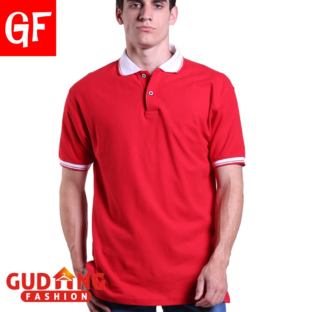 Kaos Kerah Polos Pendek Pria - PLS 87