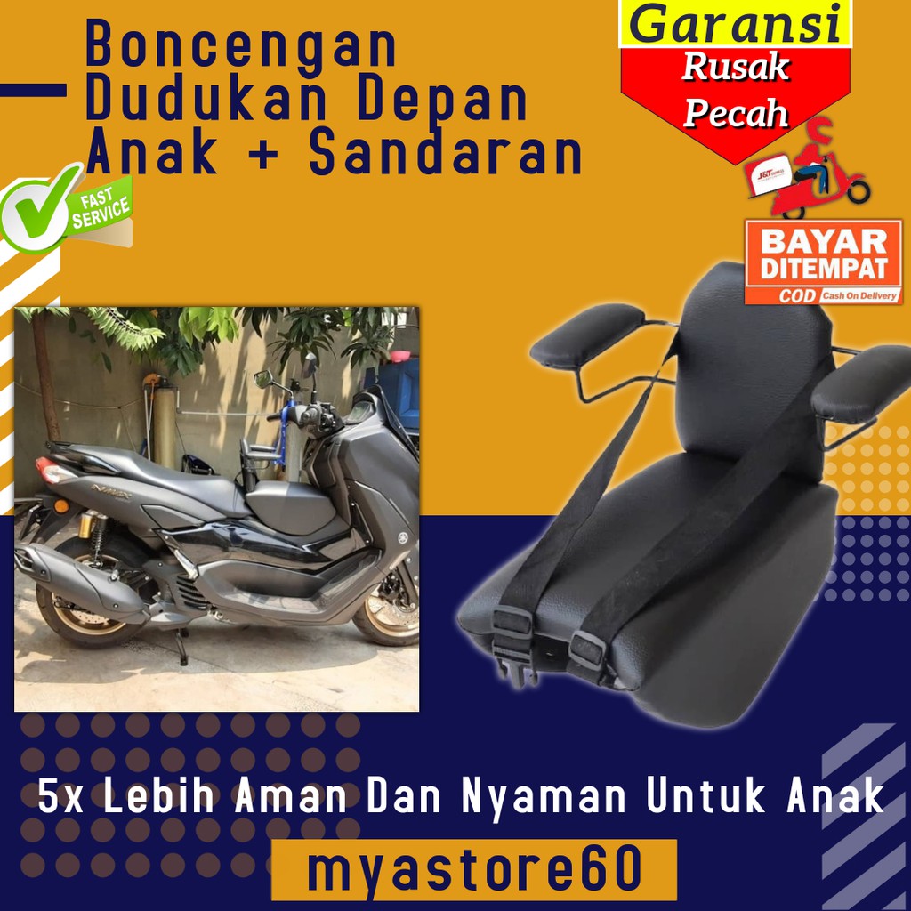 Jok Boncengan Anak New Nmax 2020 Aksesoris Variasi Tambahan Nmax 2020 Ada Besi Sandaran &amp; Seatbelt