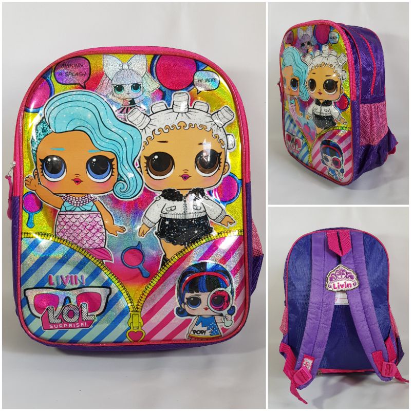 Tas Ransel Anak Sekolah Paud TK Kecil LOL Karakter 3D Timbul