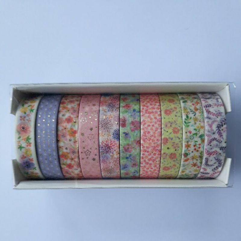 

BEAUTIFUL COLORFUL FLOWER WASHI TAPE
