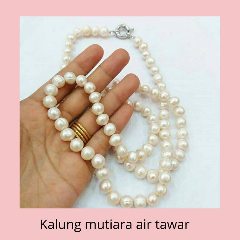 Mutiara Lombok | 100 cm Hijab | Mutiara Lombok Asli | Kalung | Mutiara | Mutiara Lombok Asli | Kalun
