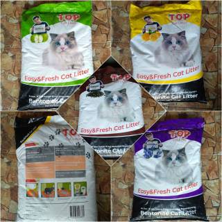 Pasir kucing gumpal wangi TOP CAT LITER 25 LITER - pasir