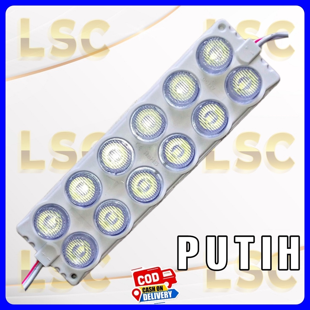 Lampu LED 12 mata 2x6 JUMBO 24 volt variasi lampu truk bus neon box