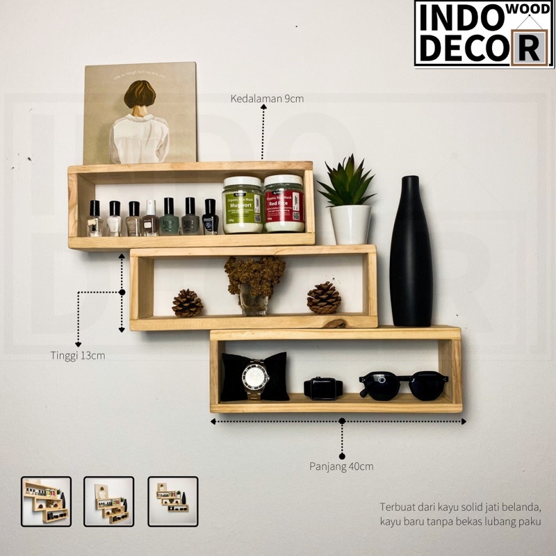 Rak Dinding Persegi Panjang Dekorasi Minimalis Aesthetic