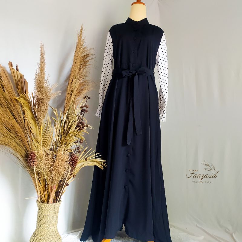 Faaza Gamis Terbaru Wollpeach Kombinasi Premium Quality