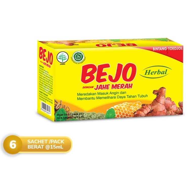 

bejo jahe merah herbal bintang toedjoe 1box isi 6