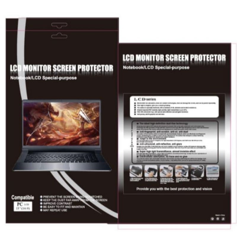 Antigores(clear) Layar Laptop uk.15,6&quot;(16:9)