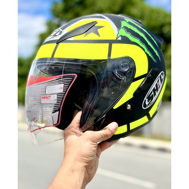 Helm Half Face Double Visor Shell Rover Sni