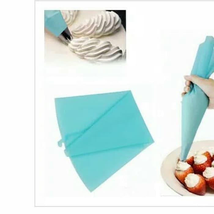 35cm Piping bag silicone reuseable segitiga kue