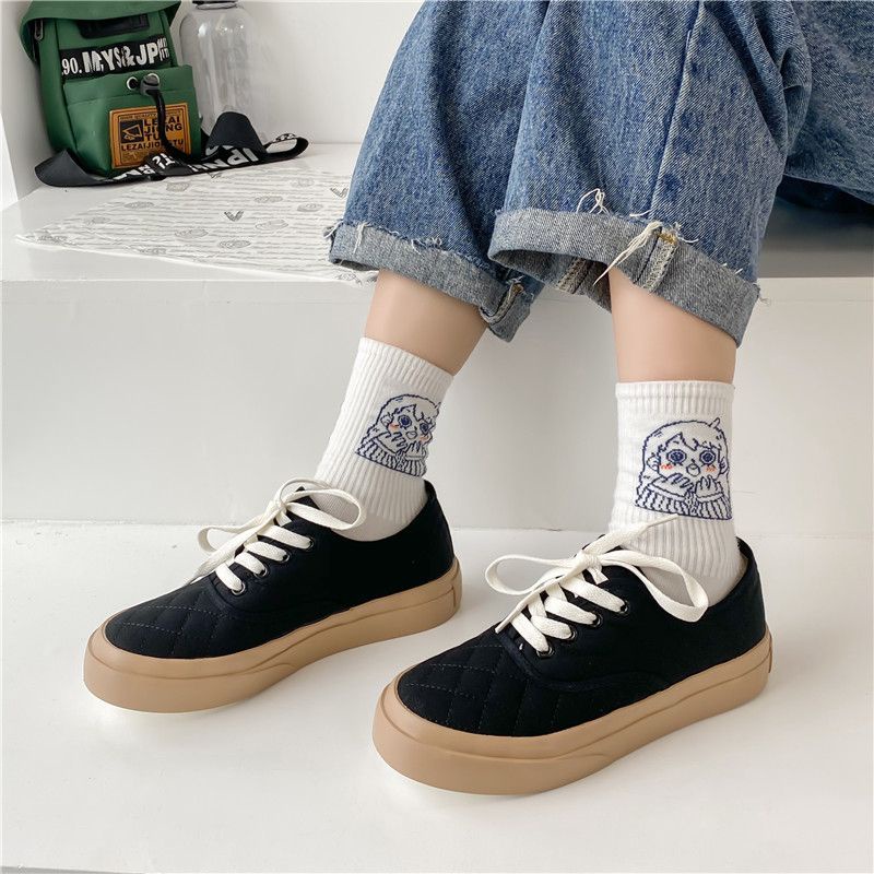 [GROSIR][COD] SEVEN_DAY SEPATU SNEAKERS WANITA KOREA IMPORT CASUAL KANVAS SHOES FQ-71