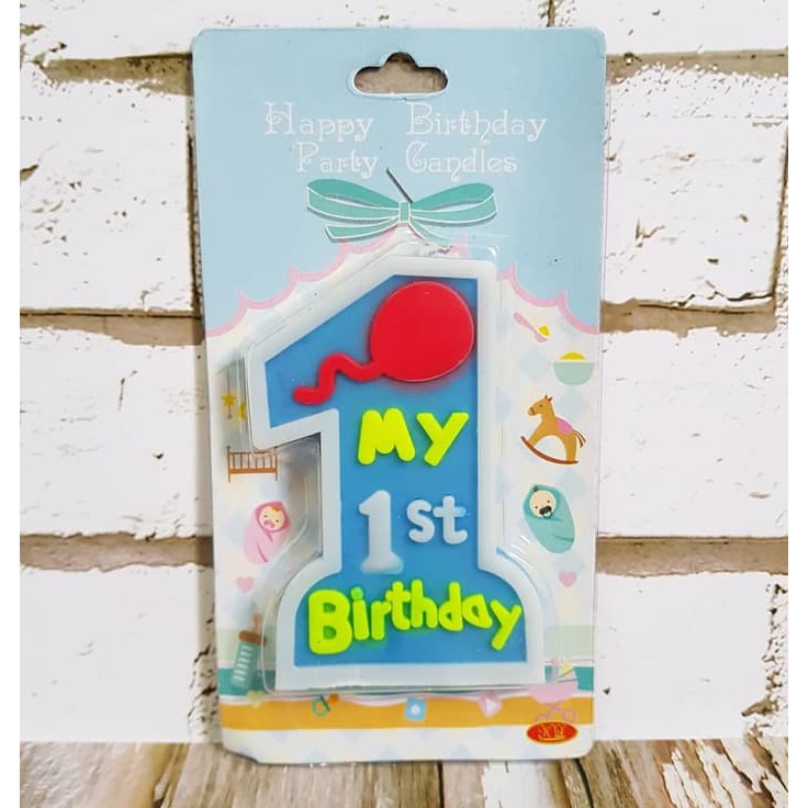 S P E C I A L LILIN ANGKA MY 1 ST BIRTHDAY BIRU/ LILIN HAPPY BIRTHDAY/ LILIN ULTAH Limited edition