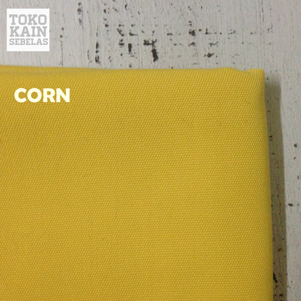 Kain canvas waterproof warna  Corn kuning jagung 0,5mtr