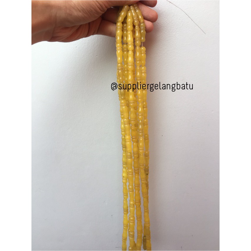 bahan ujung kepala tasbih KUNING aksesoris muslim tasbeh batu craft beads pria wanita model fashion