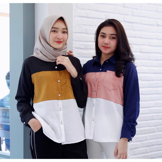 Promo KEMEJA 3 TONE / KEMEJA 3 WARNA Limited