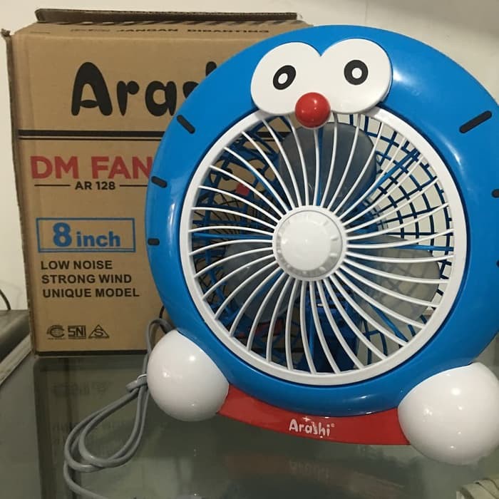 Kipas Meja Doraemon 8inch Arashi DM Fan AR128 25 Watt