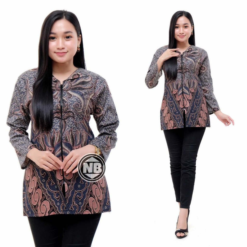 Atasan Baju Blouse Batik Wanita Cewek Remaja Dewasa Ibu Mama Muda Sarimbit Couple Seragaman Keluarga-G