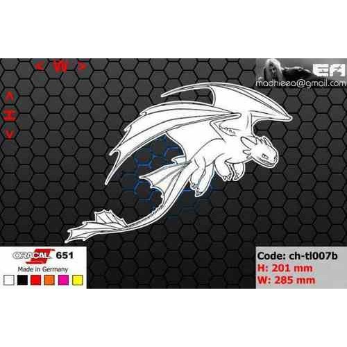 ea cutting sticker / decal Code: ch-tl007b ( toothless dragon )