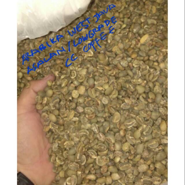 

Biji kopi Arabika Greenbean westjava low grade wethull atau dryhull 30kg