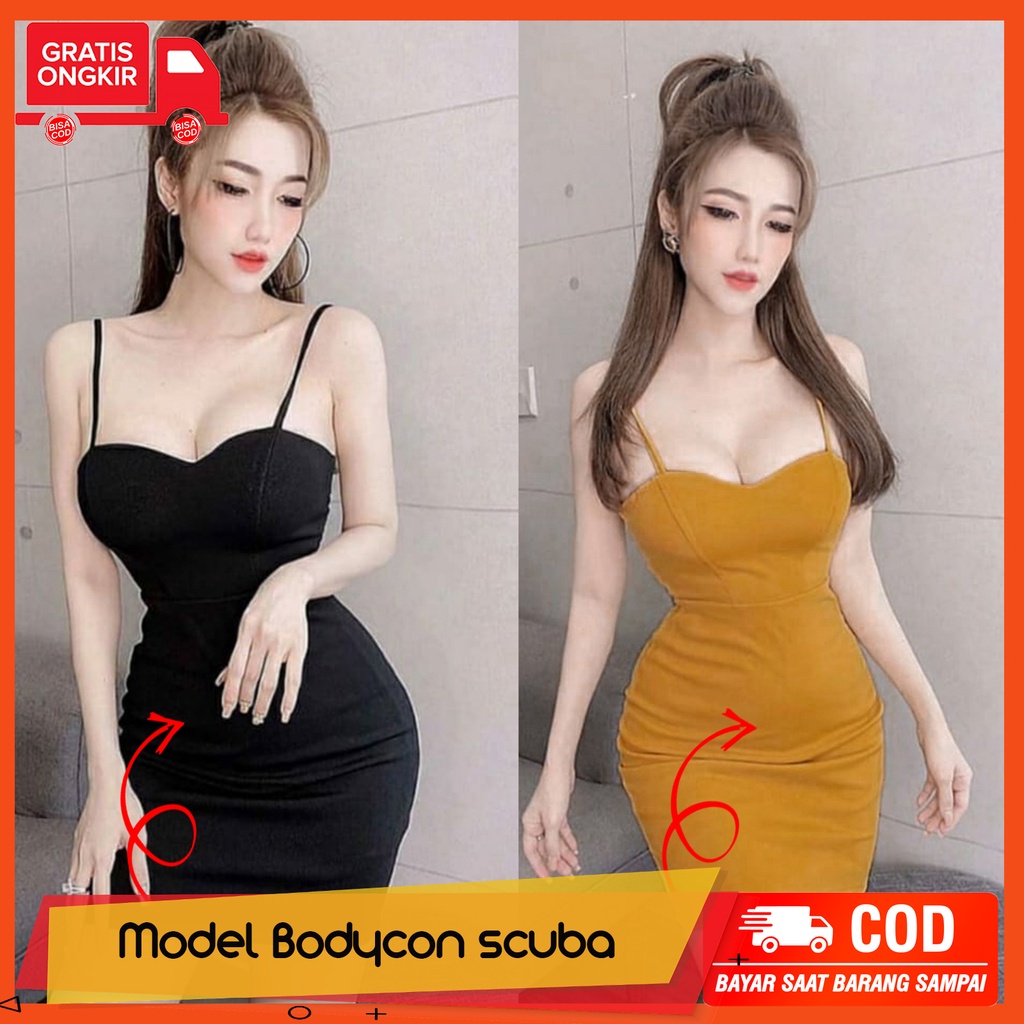 DREES KOREA REMAJA WANITA 12019 VINNI DRESS | DRES SEXY PESTA GAUN MINI WANITA KEKINIAN BAHAN SCUBA 