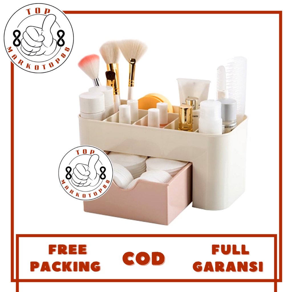 RAK LEMARI MEJA PENYIMPANAN KOSMETIK MAKEUP ORGINIZER RAK LEMARI MEJA BELAJAR RAK BOX PENYIMPANAN ST