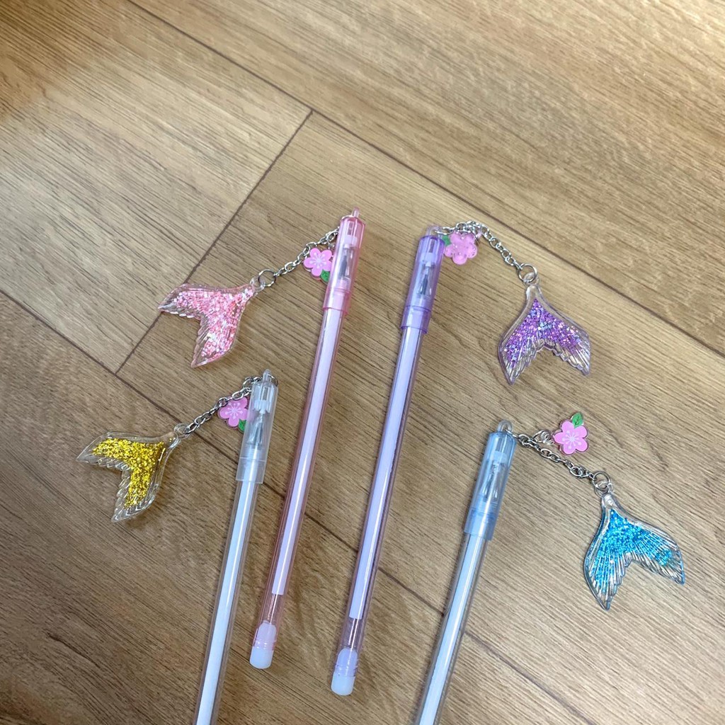 PEN GANTUNGAN EKOR MERMAID PULPEN GANTUNGAN WARNA UNIK IMPORT TERMURAH READY GROSIR COD BEST QUALITY-4
