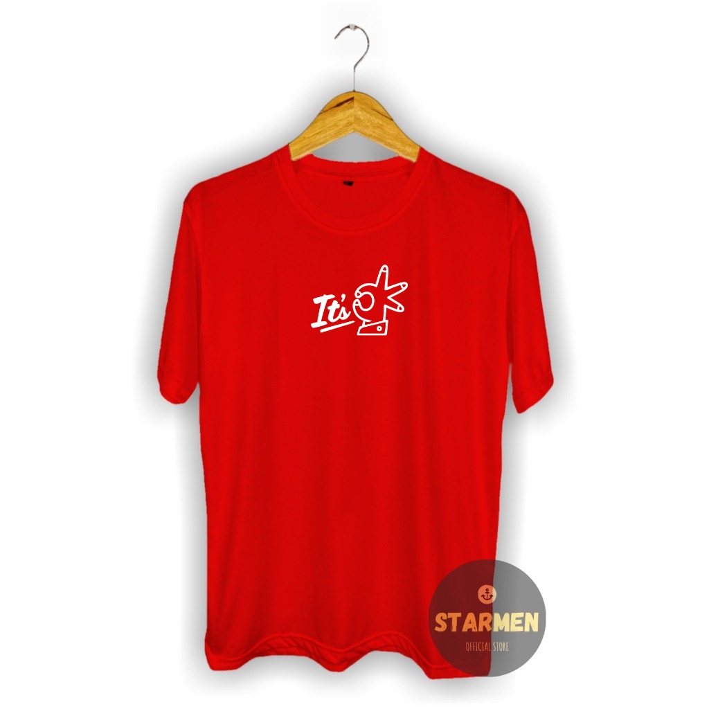 Kaos Distro Pria T-Shirt Motif Kata Kata IT'S OK