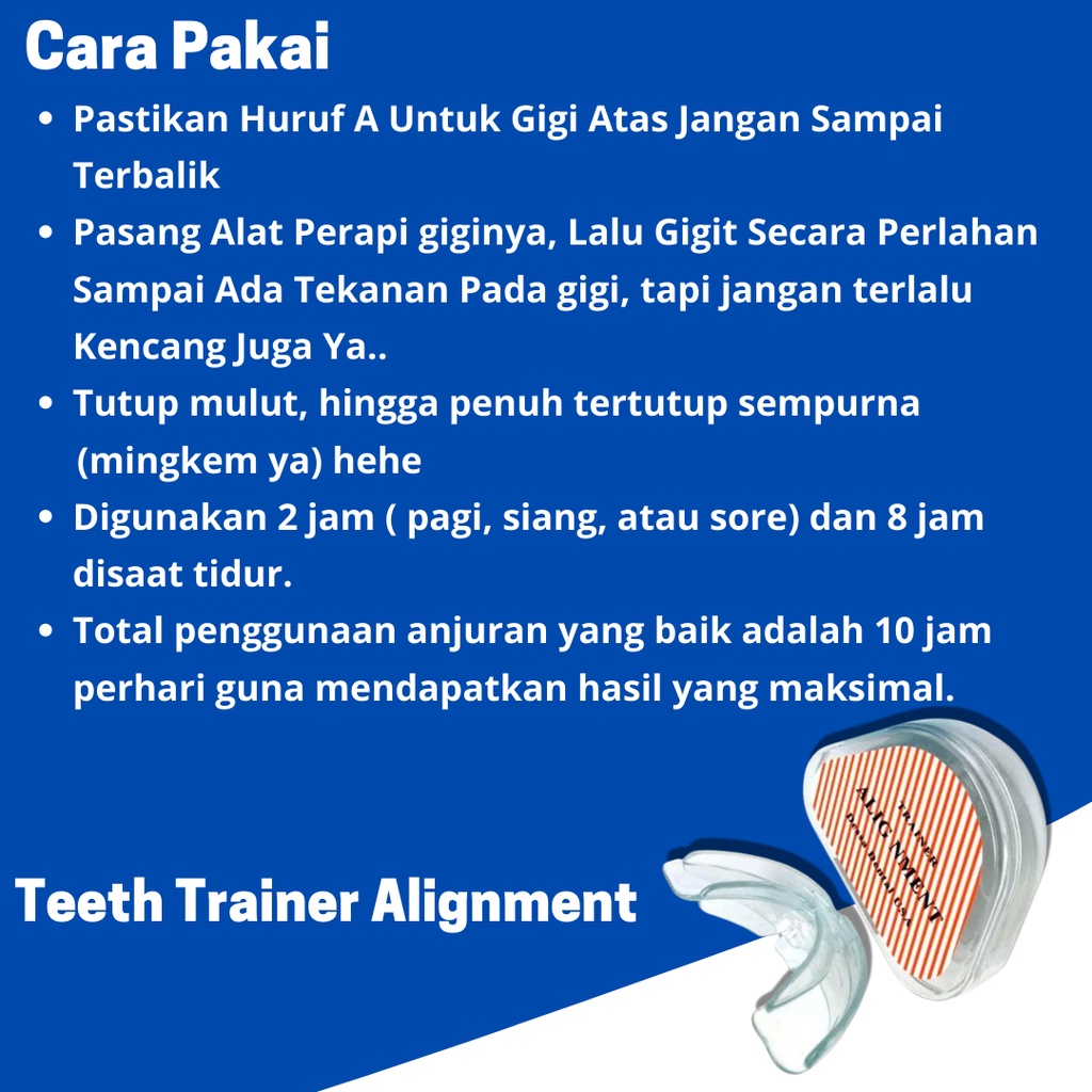 Behel Lepas Pasang Alat Perapi Gigi Retainer Perapih Gigi Tanpa Kawat Behel Teeth Trainer Alignment Perapih Gigi Anak Dan Dewasa Original