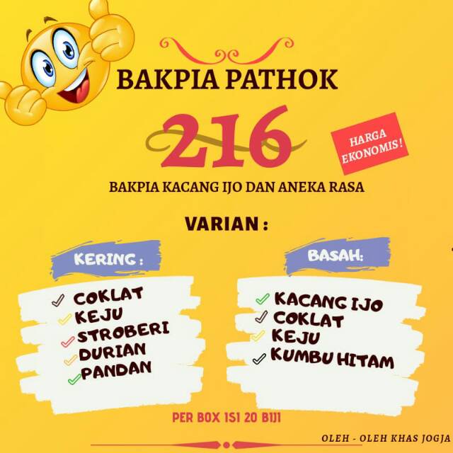 

Bakpia Pathok Kering 216 Aneka Rasa