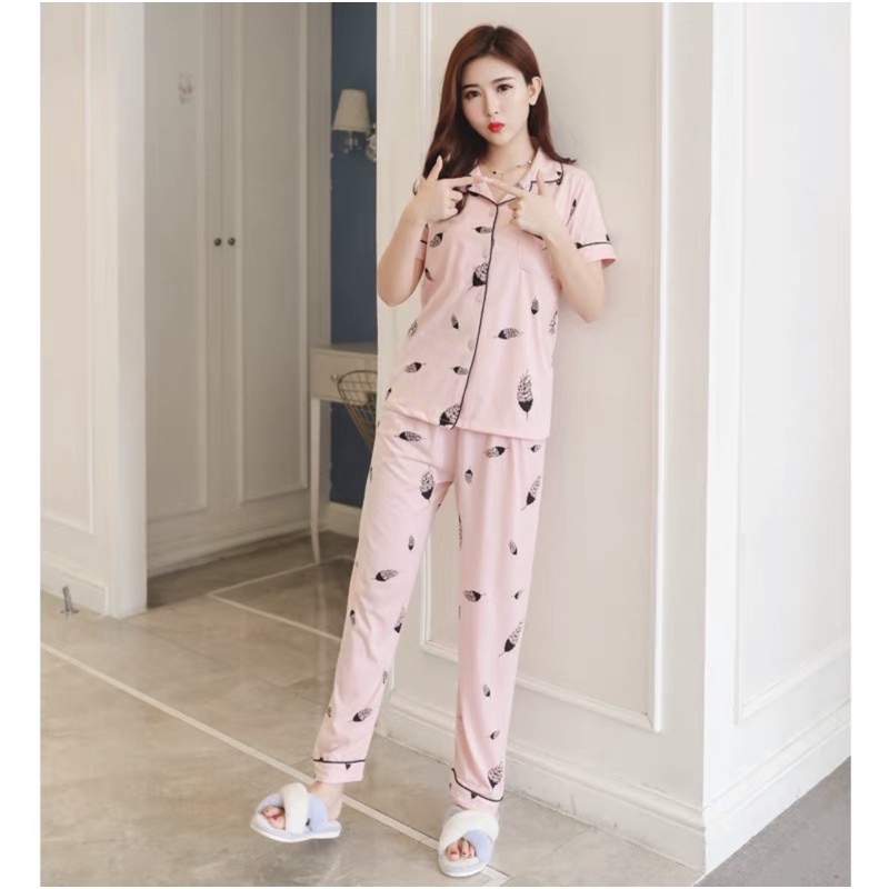 JC Piyama Set CP import / Piyama wanita CP / Piyama wanita Import murah-Bulu Salem CP