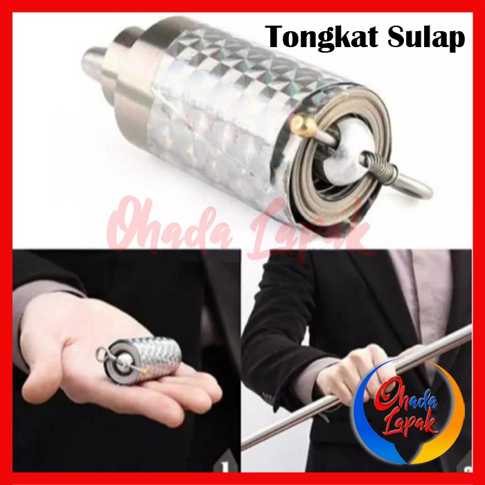 Tongkat Sulap Appearing Cane Metal Besi Gimmick Magic Trick