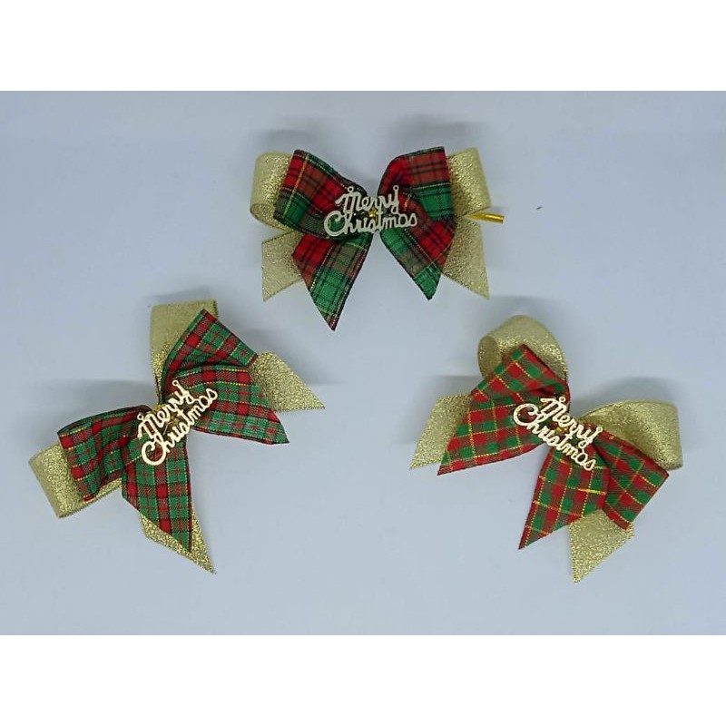 

Pita Kado Natal Tartan Glitter
