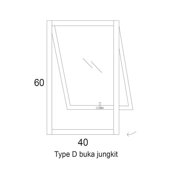 Jendela Aluminium 40 x 60