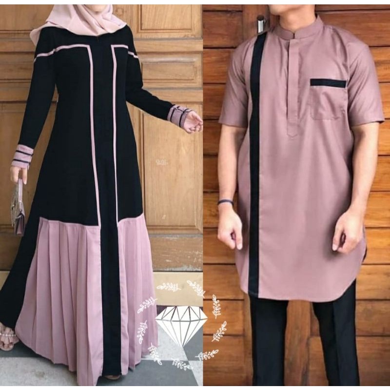 Baju Couple Keluarga Lebaran 2022 Couple Muslim Keluarga Terbaru Moscrepe Free Bergo Maxy Kondangan 