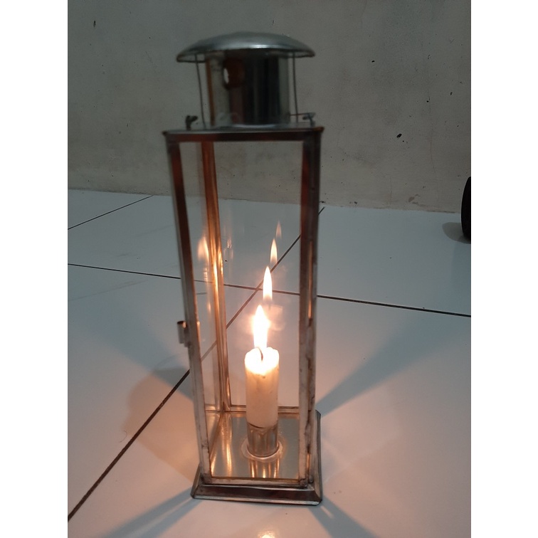 Lentera Lilin Kaca Tempat Lilin Kaca Gantung