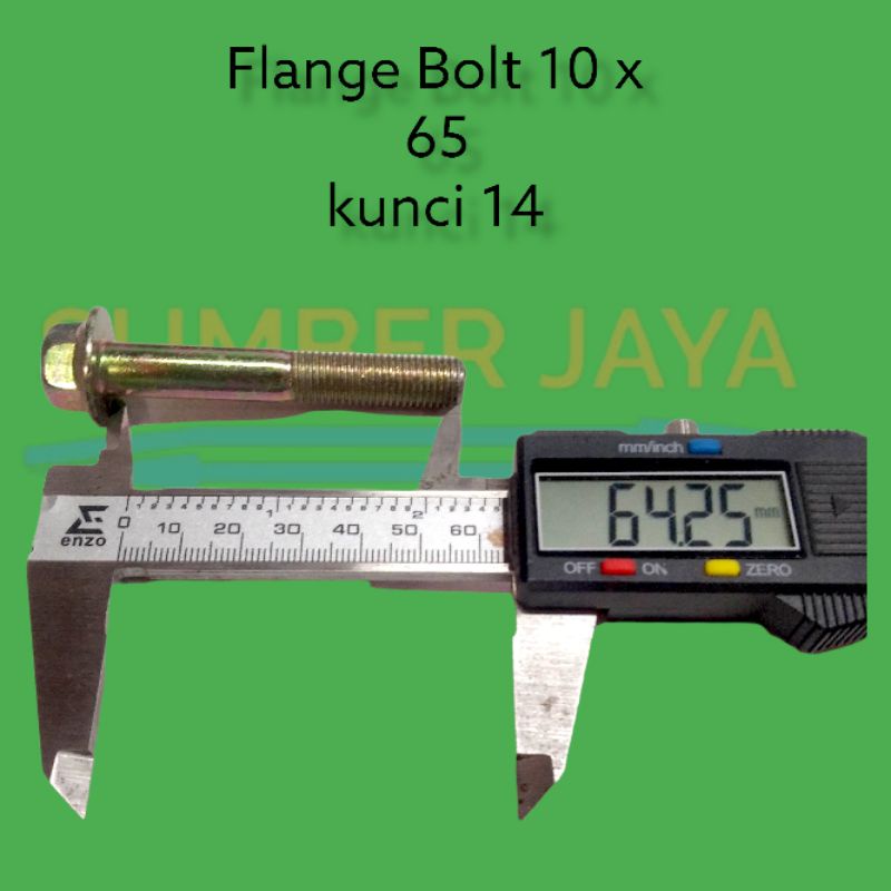 BAUT FLANGE FLENG BOLT 10 X 65 KUNING TERMURAH