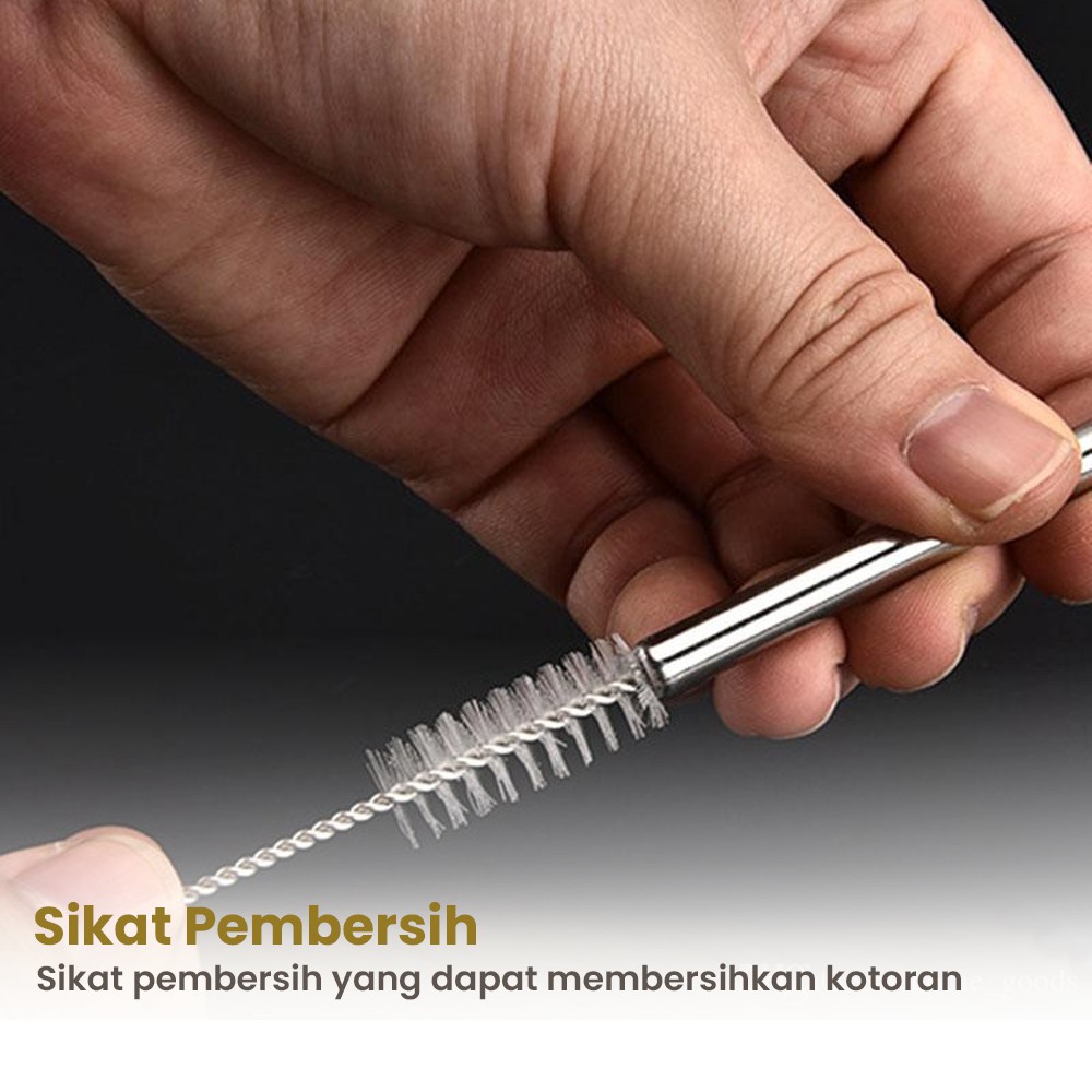 Sikat Pembersih Sedotan Stainless Brush Pembersih Sedotan Stainless