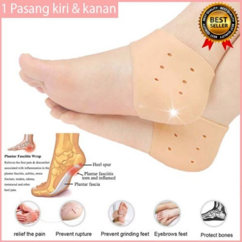 Silikon Pelindung Tumit kaki/ Gel Bantalan perawatan Kaki Pecah Pecah