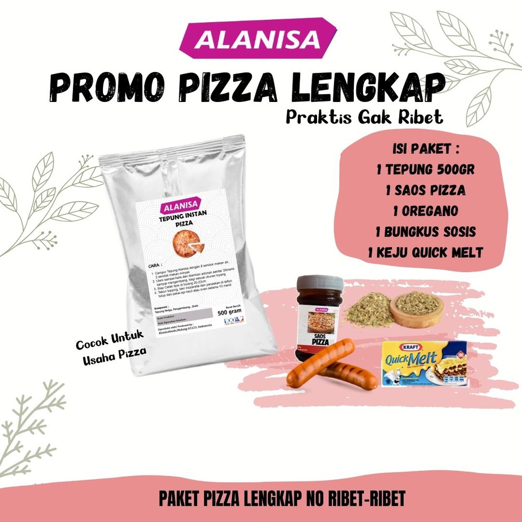 

PAKET LENGKAP TEPUNG PIZZA INSTAN, TEPUNG PIZZA, TEPUNG PREMIX PIZZA