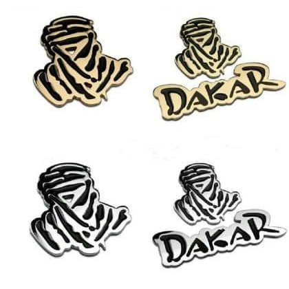 Emblem Logo Stiker - Dakar World Rally Racing Gold