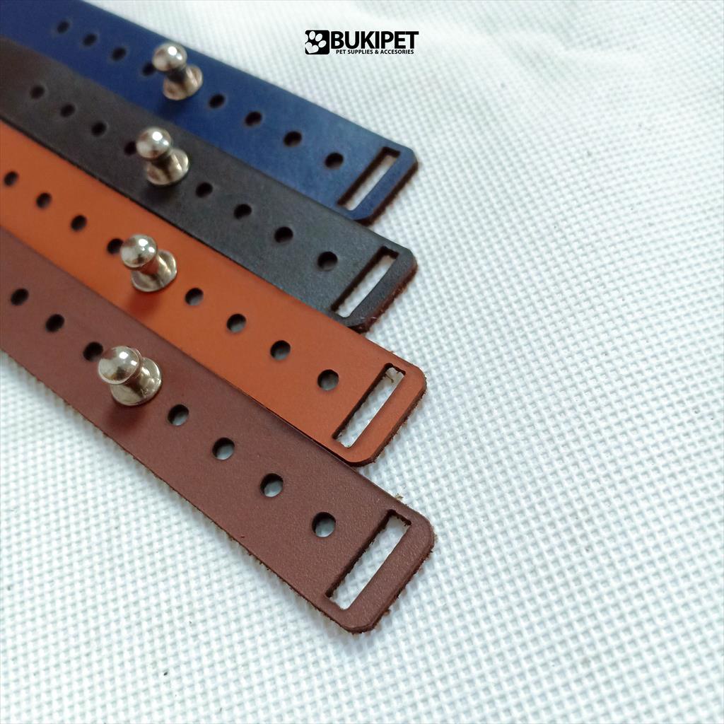 Kalung kucing kulit asli custom nama murah premium - LEANECK