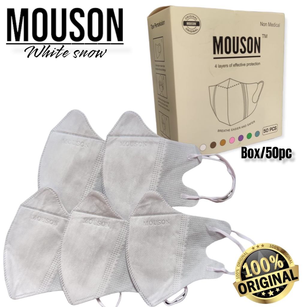 READY MASKER DUCKBILL MOUSON 4 PLY WHITE SNOW ATAU UNGU SOFT PUYEH WARNA CAKEP 4 PLY ISI 50 LBR PER BOX DUCKBILL MOUSON MURAH