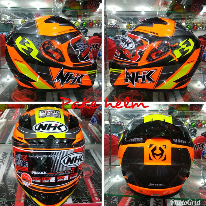 HELM NHK RX9 NAVY ORANGE FULL FACE