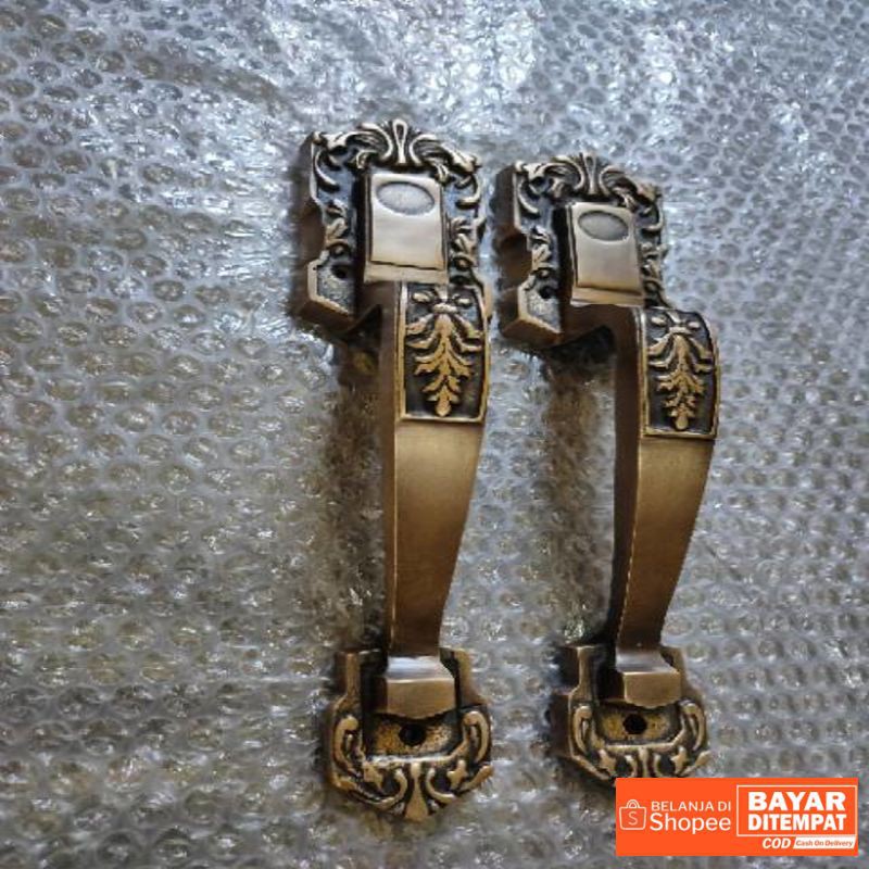 Brass pull handle / handle pintu garas kuningan antik Termurah